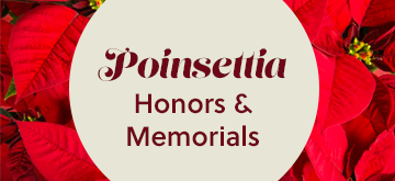 Poinsettia Christmas Honors and Memorials Brochure